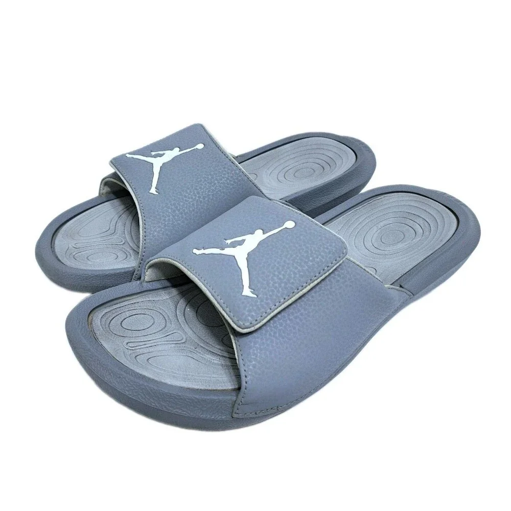 Nike Men's Jordan Hydro 6 Cool Grey Size 10 881473-004 Slides Sandals Beach Pool